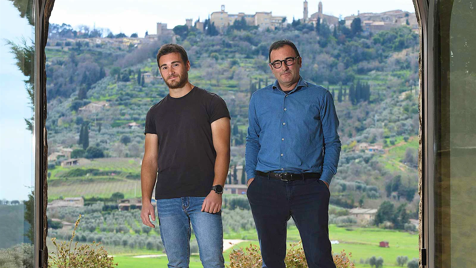 Giancarlo Pacenti and his son, Giovanni Pacenti, in their family winery